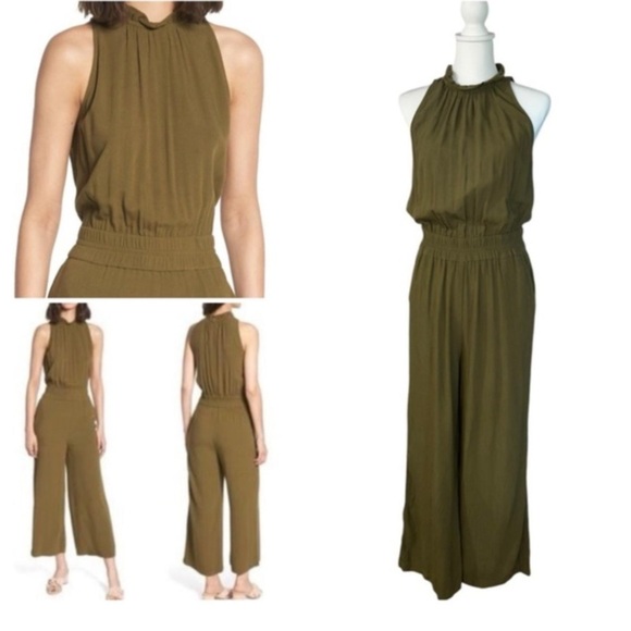 🦋 CHELSEA28 Olive green Jumpsuit Size XXS - Picture 1 of 14